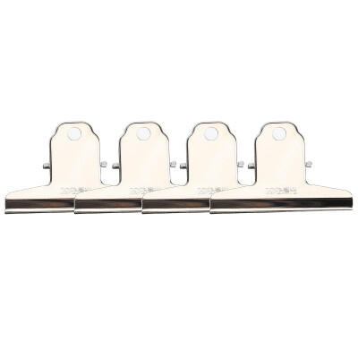 晨光(M&G)文具76mm山形票夹 办公金属财务票据夹 不锈钢夹子画板夹 4个装ABS92637