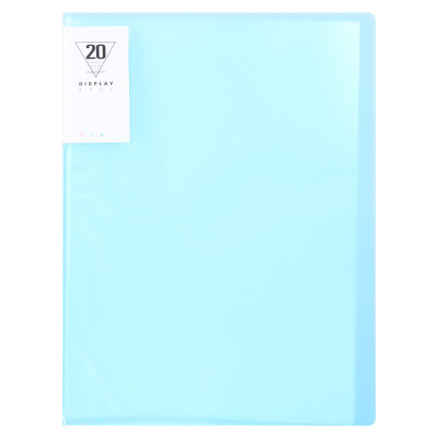 晨光(M&G)文具A4/20页蓝色资料册 办公文件册 雅悦系列防水文件插页袋文件夹 单个装ADM929Q0