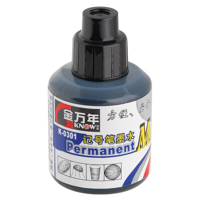 金万年（Genvana）K-0301记号笔墨水油性笔添加液 20ml大头笔补充墨水 黑色 1瓶