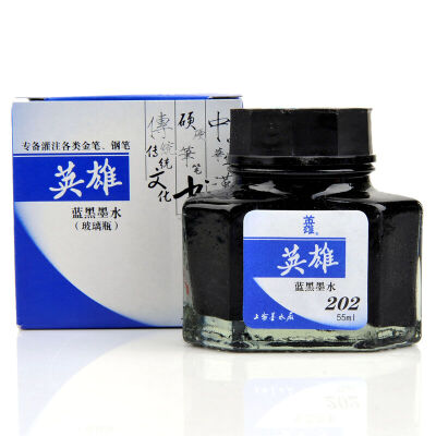 英雄（HERO）钢笔墨水50ML英雄不赌墨水 202蓝黑色