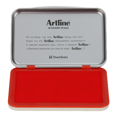 日本旗牌(Shachihata)办公财务银行会计速干快干水性印台印泥印油橡胶章通用 56*90mm 红色 EHJ-2