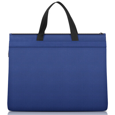 得力（deli）帆布手提袋文件袋档案袋男女公文包公文袋A4风琴包 办公用品 5845加厚休闲手提袋(蓝色)