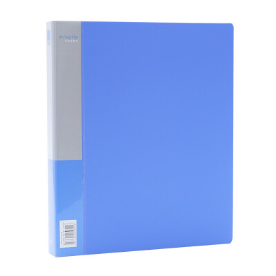 得力（deli）打孔文件夹2孔环形文件夹A4单夹插袋标签资料夹 加厚款 5387