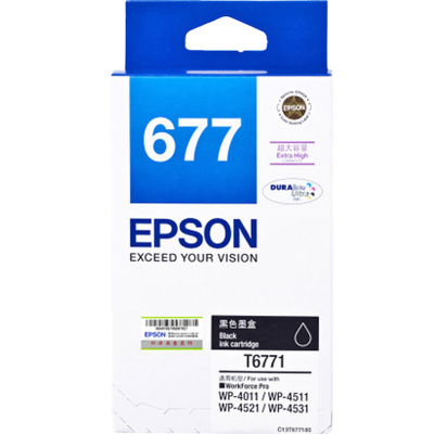 爱普生（EPSON）T6771-4 原装墨盒黑色（约打印3400页）