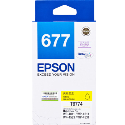 爱普生（EPSON）T6771-4 原装黄色墨盒约打印3400页）