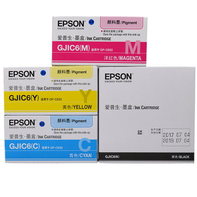 爱普生( EPSON ) GP-M832/打印机原装墨盒 GJIC6（4色套装）