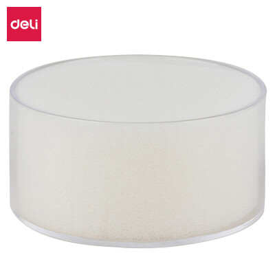 得力(deli)实用办公透明海绵缸 财务点钞湿手器 单只装 财务用品 9102