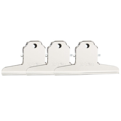 晨光(M&G)文具102mm山形票夹 办公金属财务票据夹 不锈钢夹子画板夹 3个装ABS92638