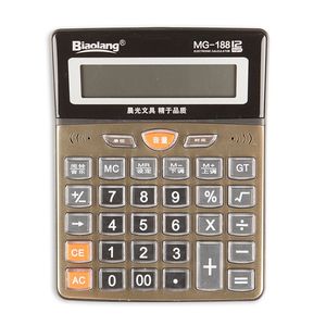 晨光(M&G)文具金色金属面板计算器 语音型桌面计算机 学生/办公通用12位大屏幕计算器 ADG98137