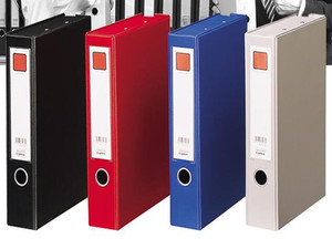 齐心A1236磁扣式PVC档案盒 A4带压纸夹档案盒 55mm资料文件盒