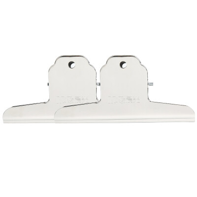 晨光(M&G)文具145mm山形票夹 办公金属财务票据夹 不锈钢夹子画板夹 2个装ABS92639