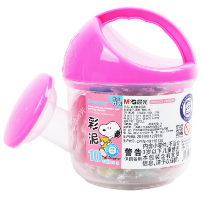 晨光(M&G)文具10色花洒桶装彩泥 史努比系列儿童手工DIY玩具橡皮泥套装 包装颜色随机AKE04039