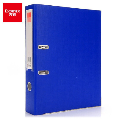 齐心(COMIX)加厚型欧式快劳夹/文件夹 F/C 3寸 A108N 背宽75mm蓝色（可装550页纸）