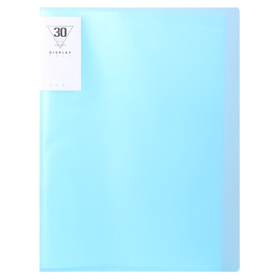 晨光(M&G)文具A4/30页蓝色资料册 插袋文件册 雅悦系列办公文件夹 单个装ADM929R1
